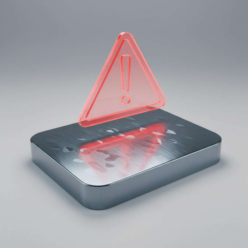 hard drive warning 3d icon