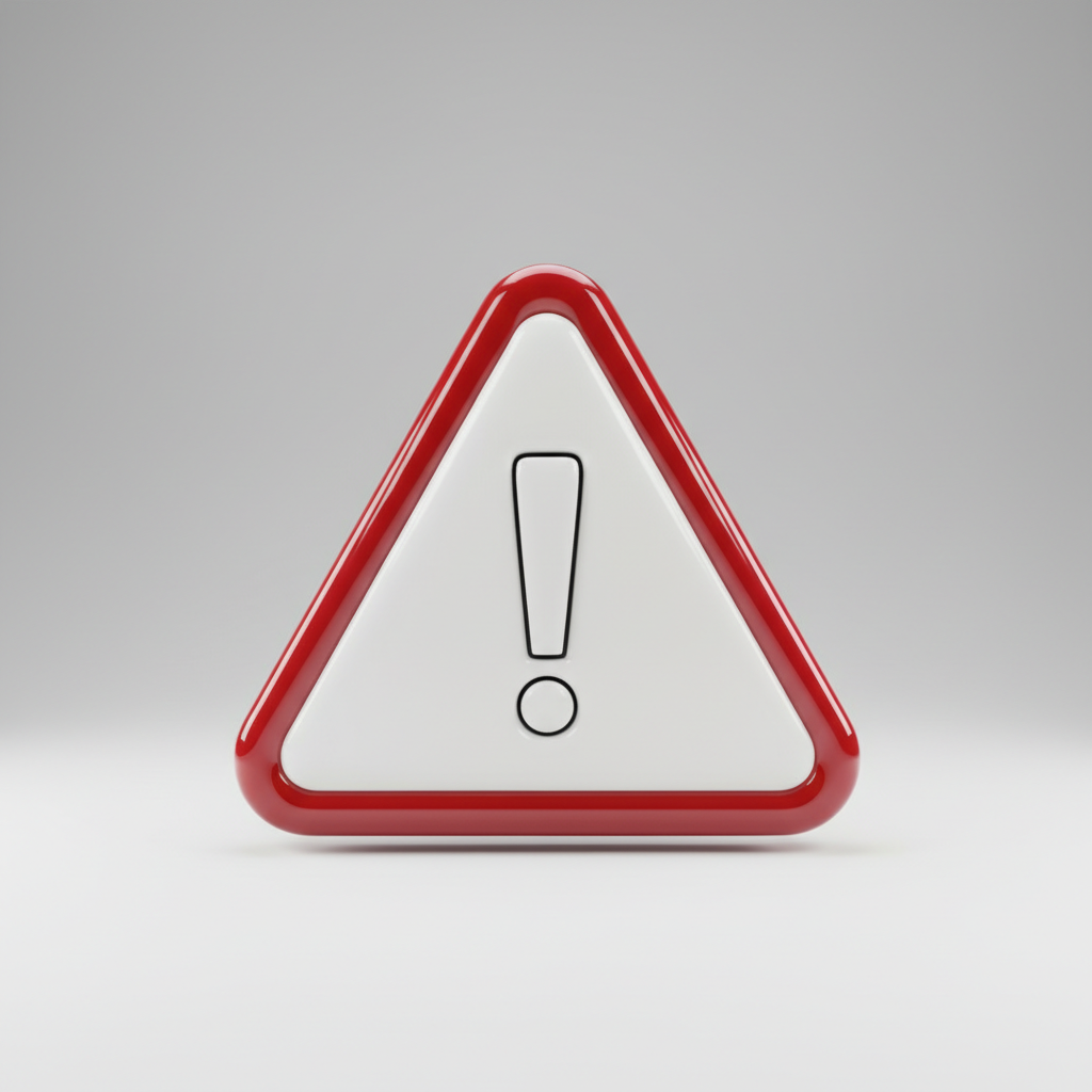 3d warning icon mental health