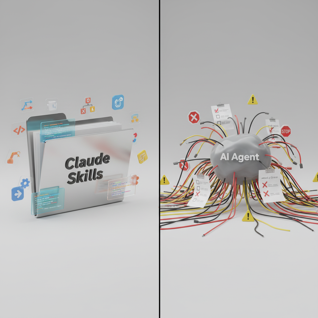claude skills vs agents comparison 3d