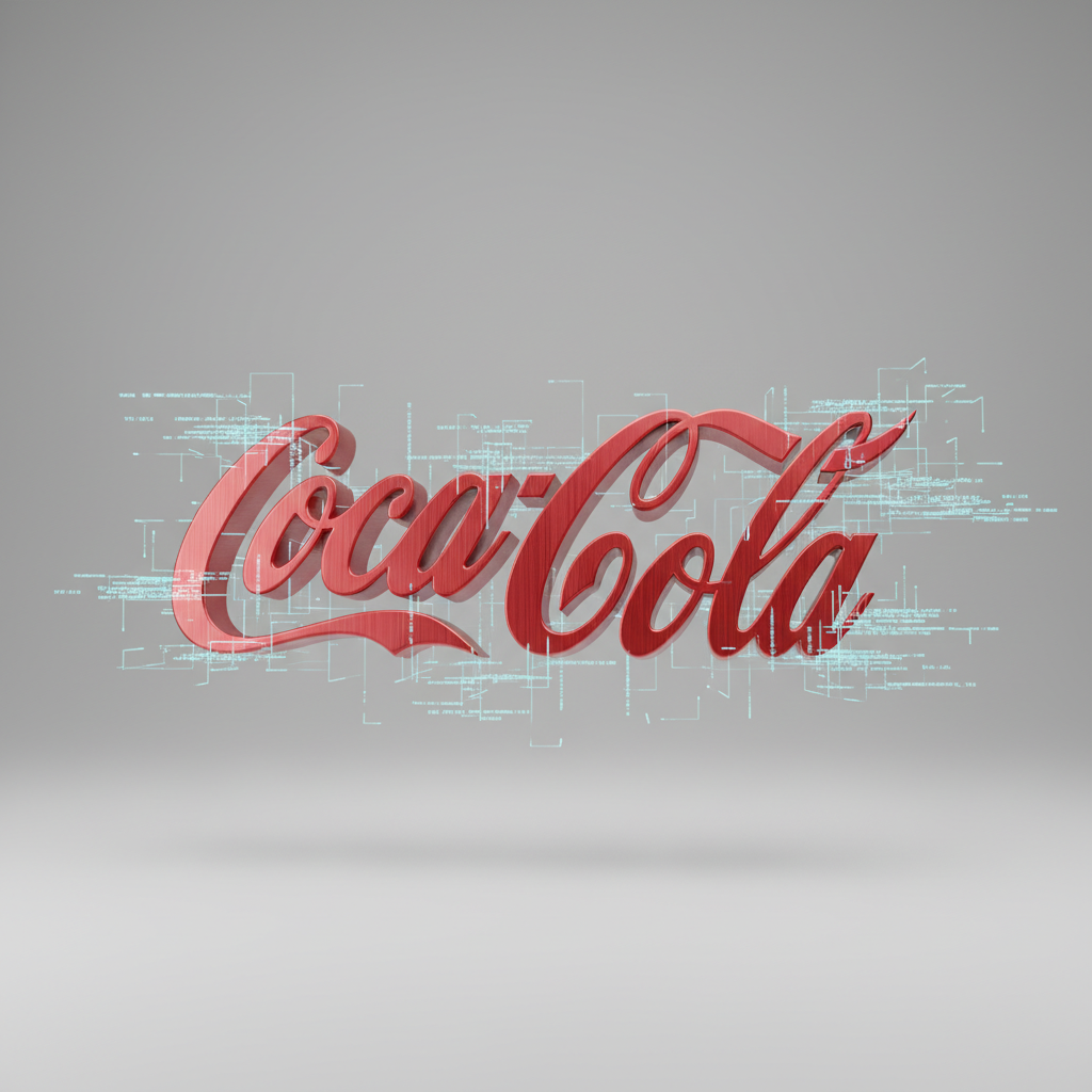 coca cola ai logo 3d