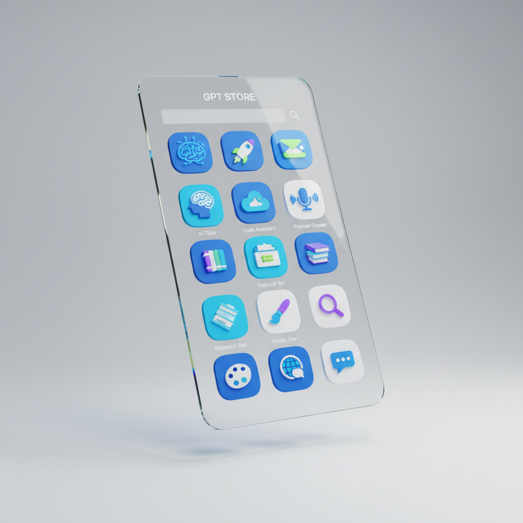 gpt store interface 3d