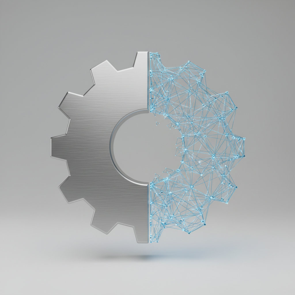 industrial ai gear icon 3d