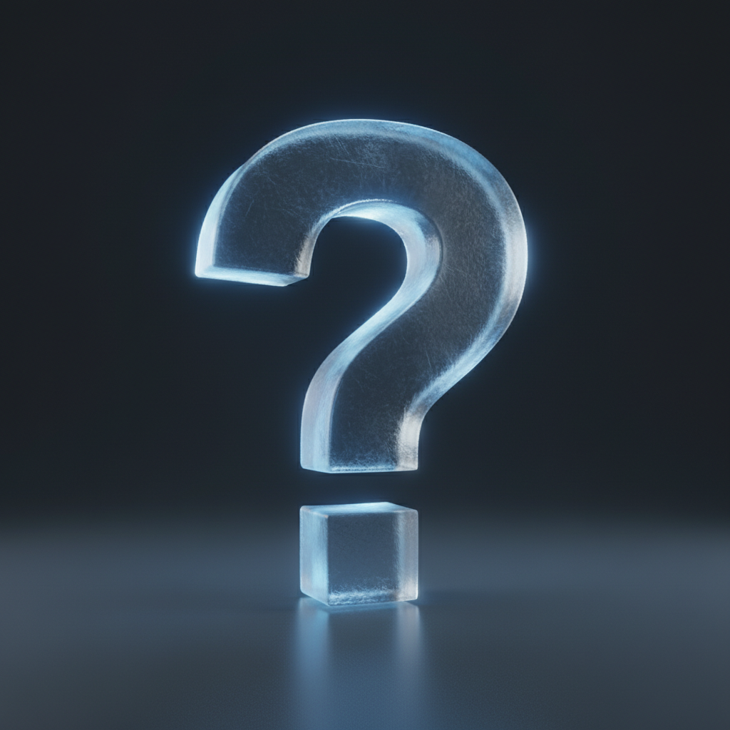 faq question mark 3d icon