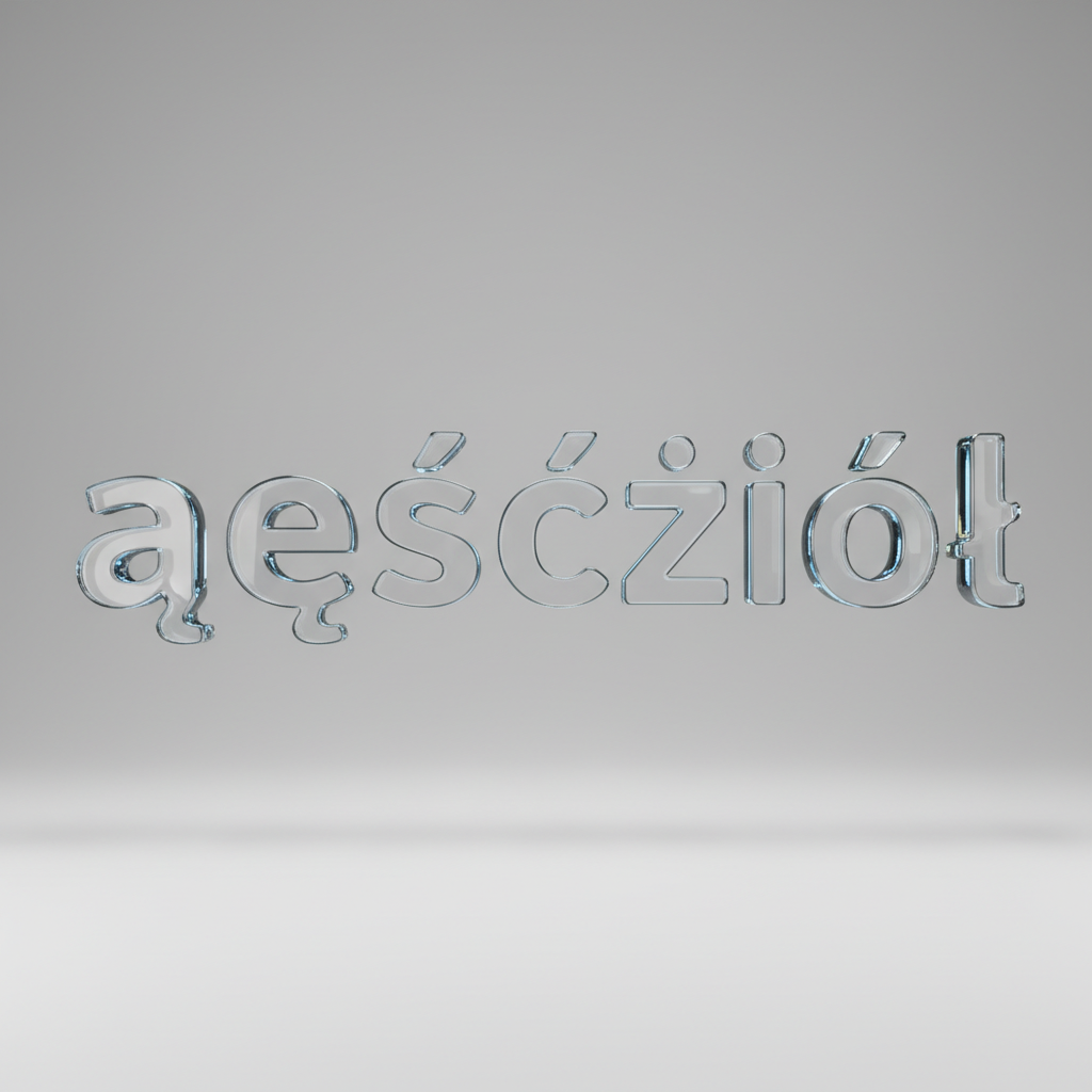 polish diacritics 3d
