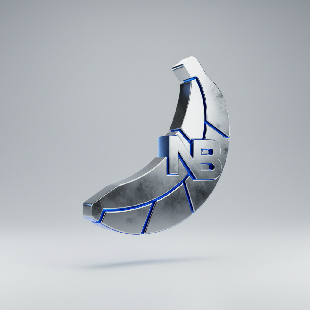 nano banana logo 3d
