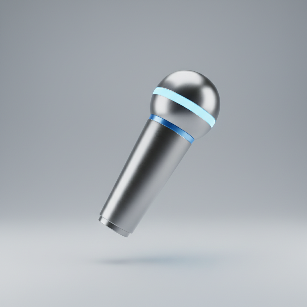 voice microphone 3d icon