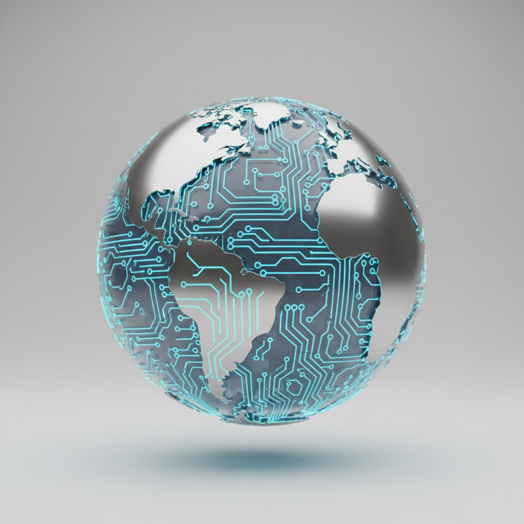 ai arms race globe 3d