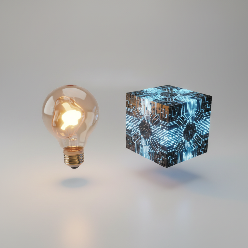 human vs ai creativity 3d