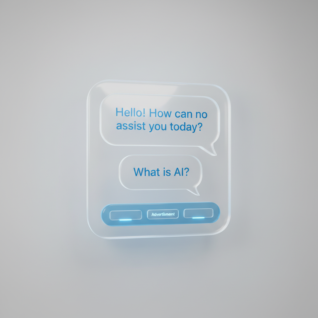 chatgpt interface ads 3d