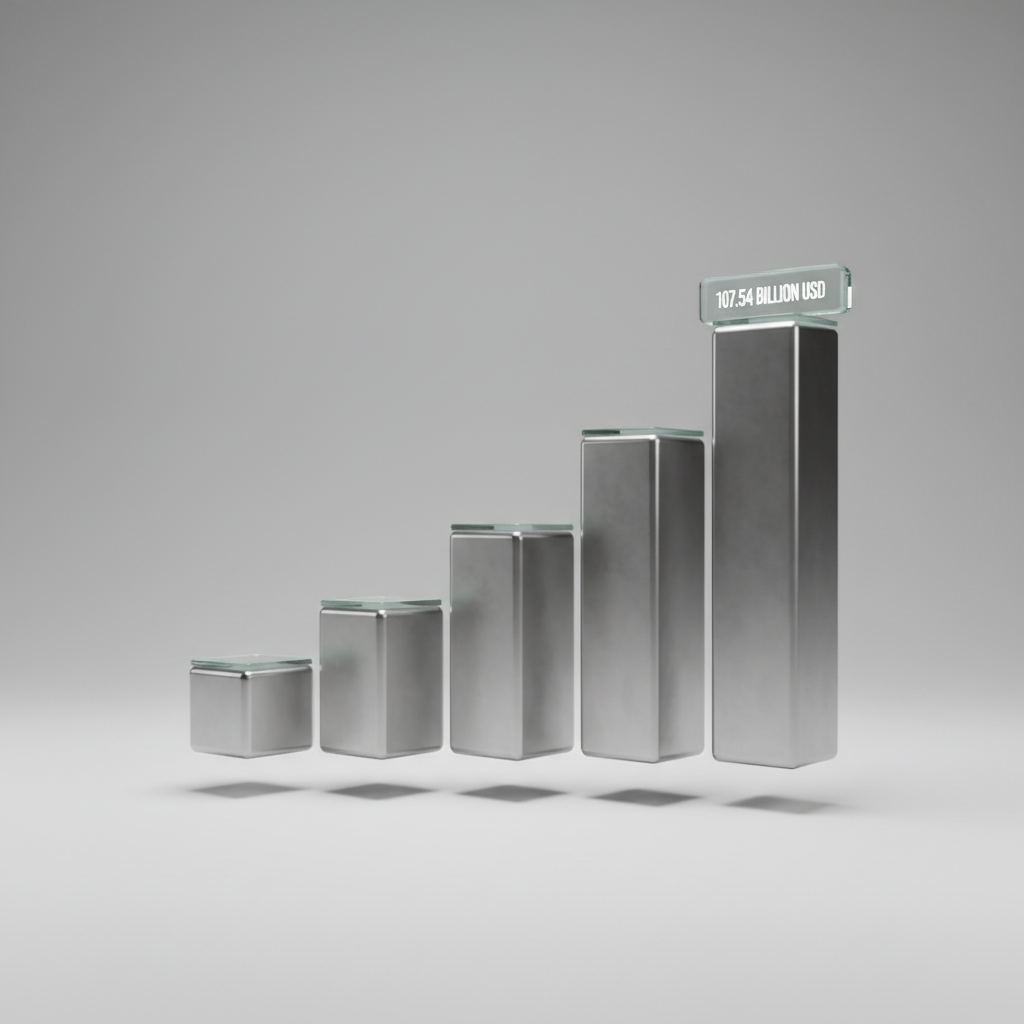 market growth 3d chart