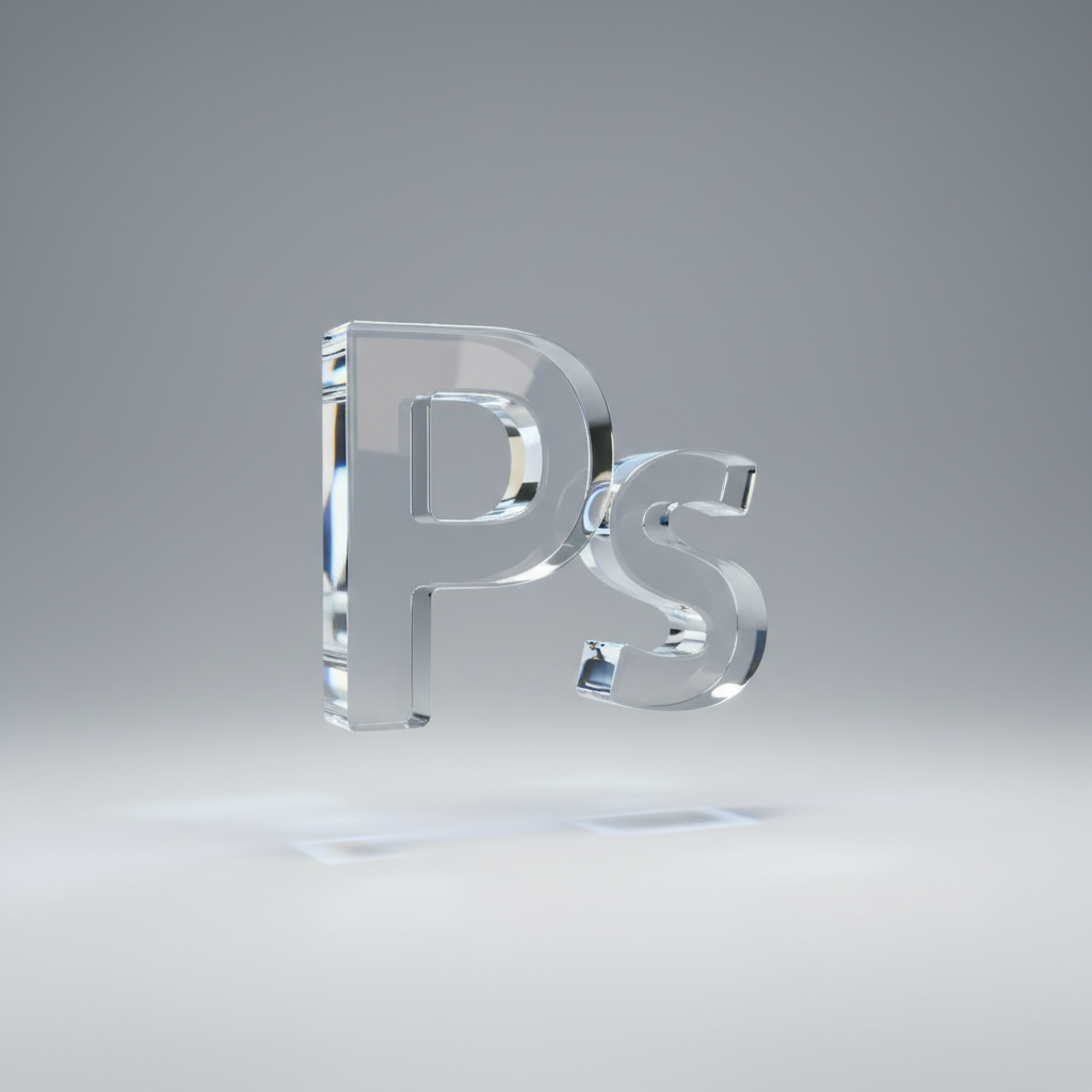 photoshop logo 3d icon