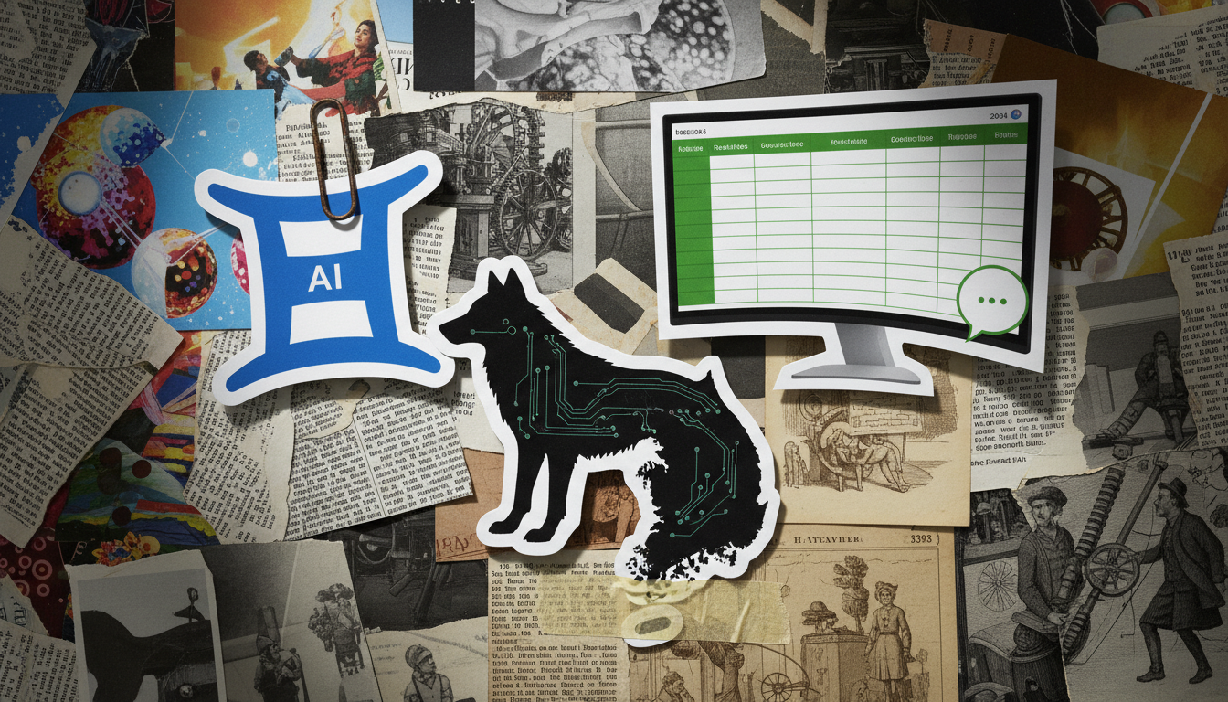 Gemini tworzy pliki. ChatGPT w Excelu. Wilk AI.