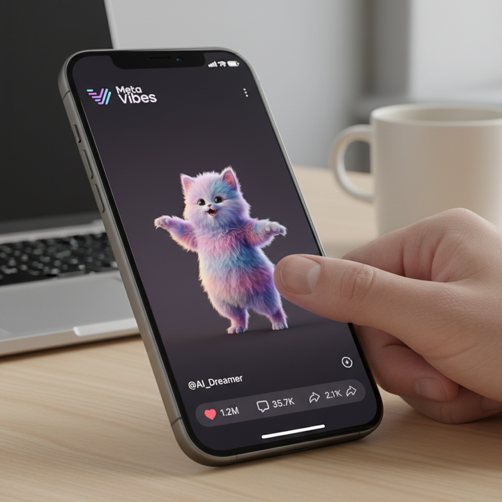 Meta Vibes: Rewolucja AI w krótkich filmach. Jak działa nowa platforma Zuckerberga?